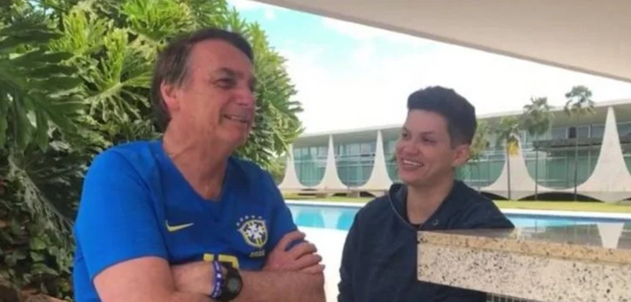 Jair Bolsonaro e Karol Eller (Foto: Reprodução) Jair Bolsonaro e Karol Eller
