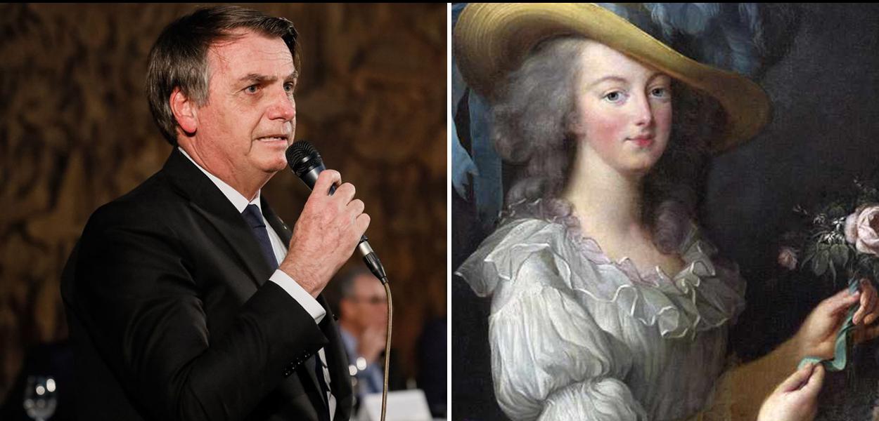 Bolsonaro encarna Maria Antonieta (Foto: PR | Divulgação) Bolsonaro encarna Maria Antonieta