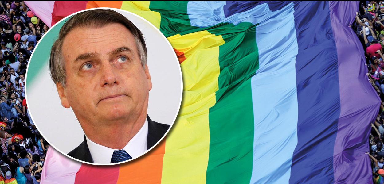 Bolsonaro Bandeira Gay LGBT (Foto: Reuters) Bolsonaro Bandeira Gay LGBT
