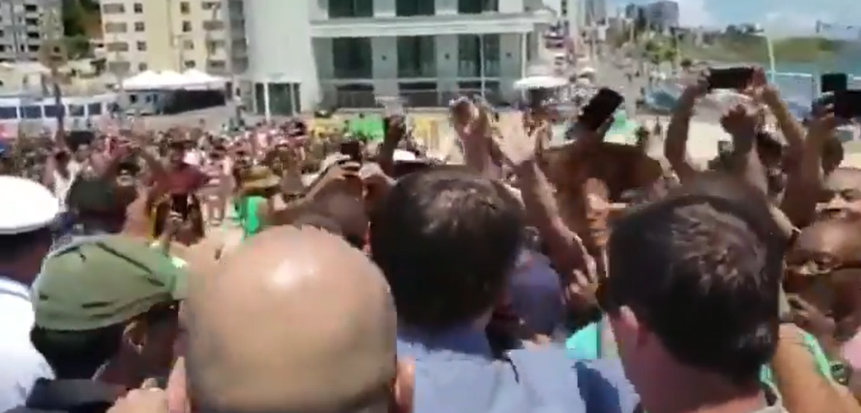 Jair Bolsonaro em Salvador (Foto: Reprodução) Jair Bolsonaro em Salvador