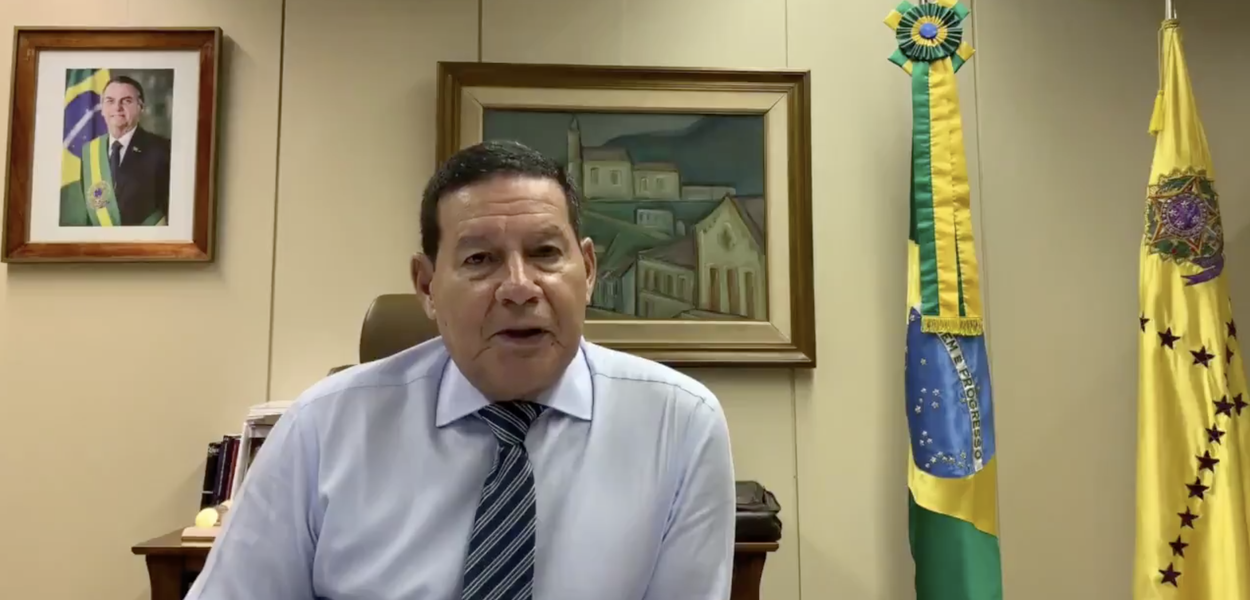Vice-presidente, general Hamilton Mourão (Foto: Reprodução/Twitter) Vice-presidente, general Hamilton Mourão