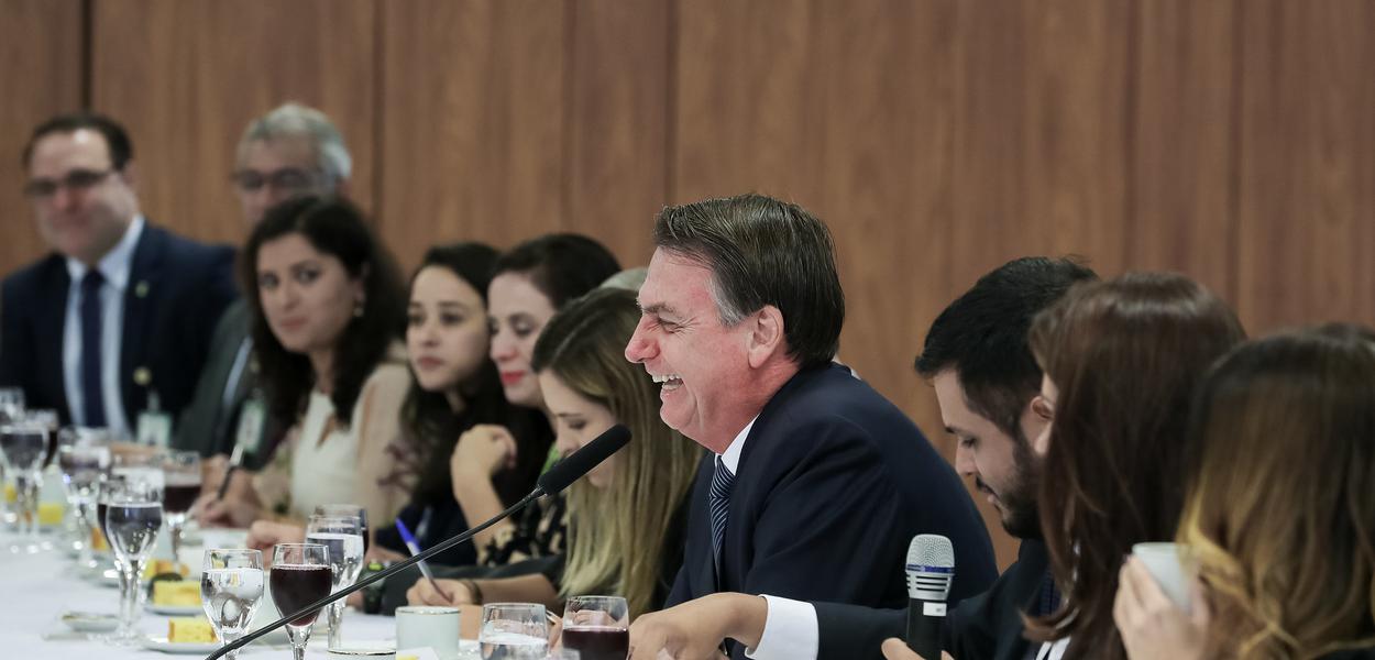 Jair Bolsonaro em café da manhã com jornalistas (Foto: Marcos Corrêa/PR) Jair Bolsonaro em café da manhã com jornalistas
