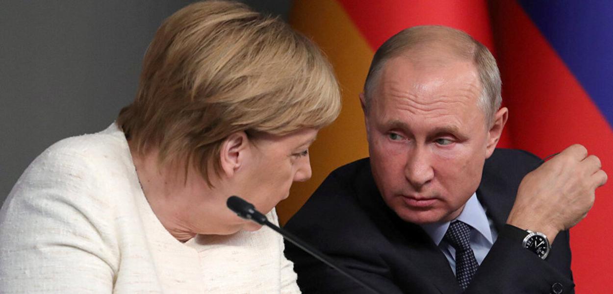 Merkel e Putin (Foto: Sputnik) Merkel e Putin