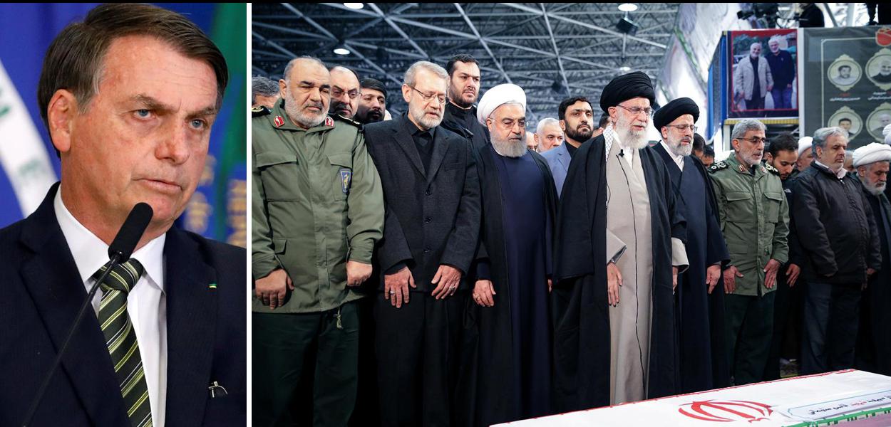 Jair Bolsonaro e velório do general Soleimani, no Irã (Foto: Reuters) Jair Bolsonaro e velório do general Soleimani, no Irã