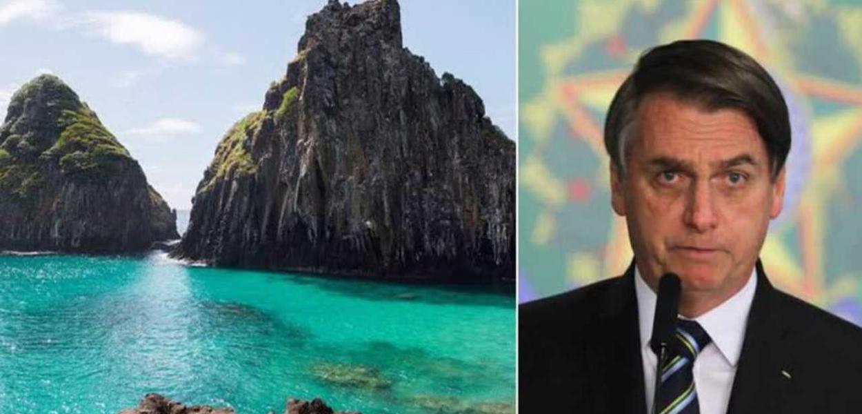 Fernando de Noronha e Bolsonaro (Foto: Reprodução/Hypeness) Fernando de Noronha e Bolsonaro