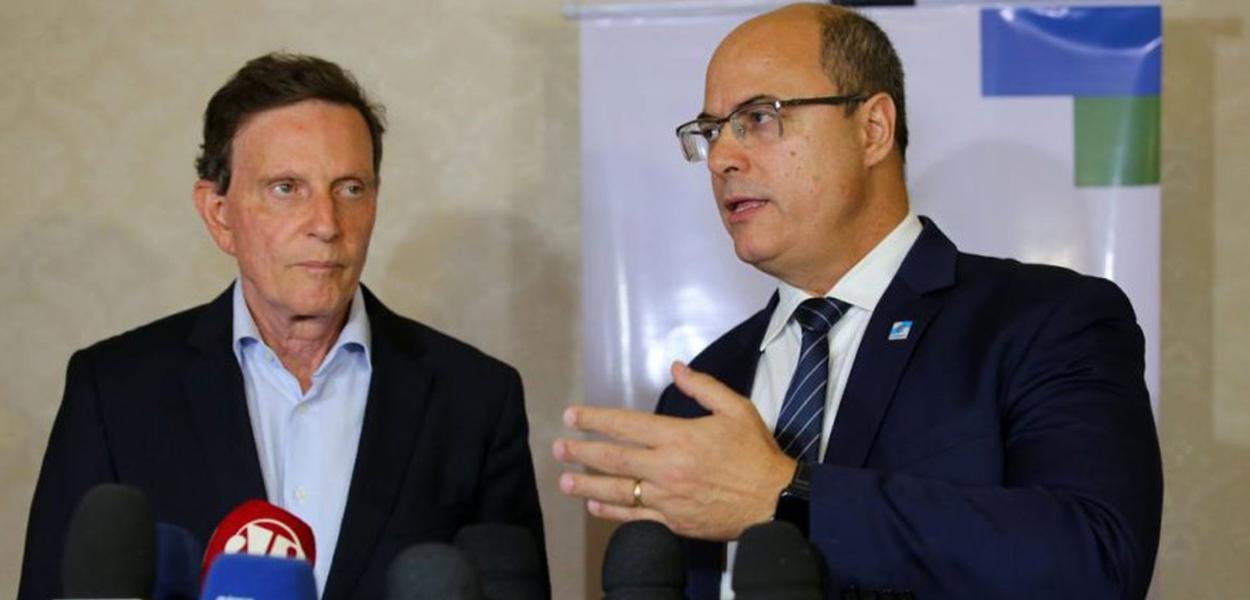 O prefeito Rio de Janeiro, Marcelo Crivella e o governador Wilson Witzel (Foto: Philippe Lima/Governo do Estado do Rio de Janeiro) O prefeito Rio de Janeiro, Marcelo Crivella e o governador Wilson Witzel