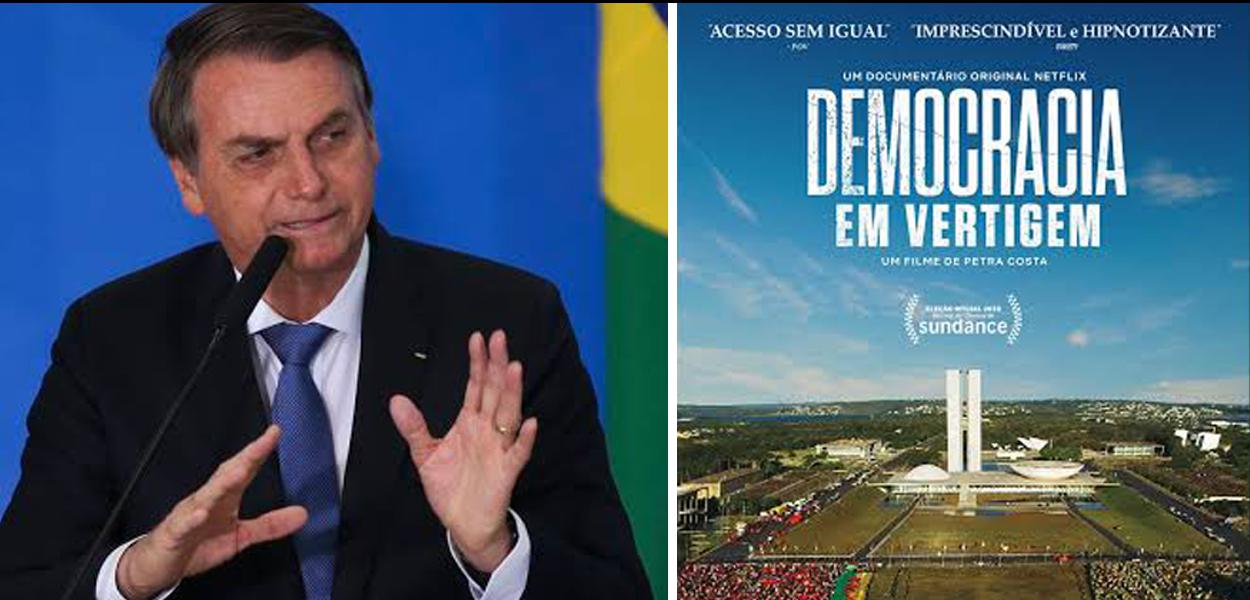 Bolsonaro criticando o filme brasileiro indicado ao Oscar. (Foto: Antonio Cruz/Agência Brasil | Divulgação) Bolsonaro criticando o filme brasileiro indicado ao Oscar.