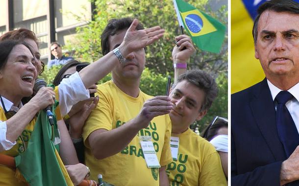 Regina Duarte e Jair Bolsonaro (Foto: Reprodução) Regina Duarte e Jair Bolsonaro