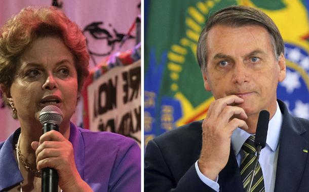 Dilma Rousseff e Jair Bolsonaro (Foto: 247 | Reuters) Dilma Rousseff e Jair Bolsonaro