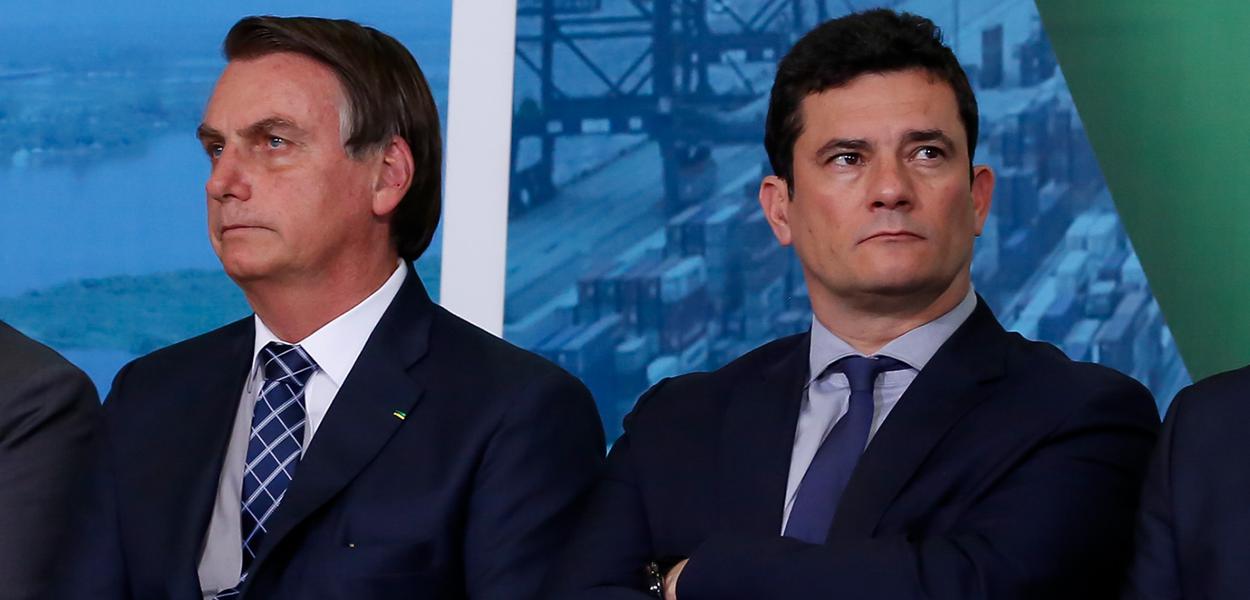 Jair Bolsonaro e Sérgio Moro (Foto: Carolina Antunes/PR) Jair Bolsonaro e Sérgio Moro