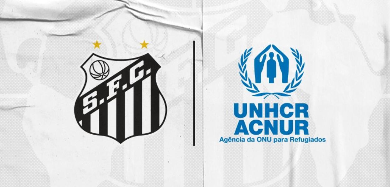 Parceria Santos e ACNUR (Foto: Reprodução site Santos FC) Parceria Santos e ACNUR