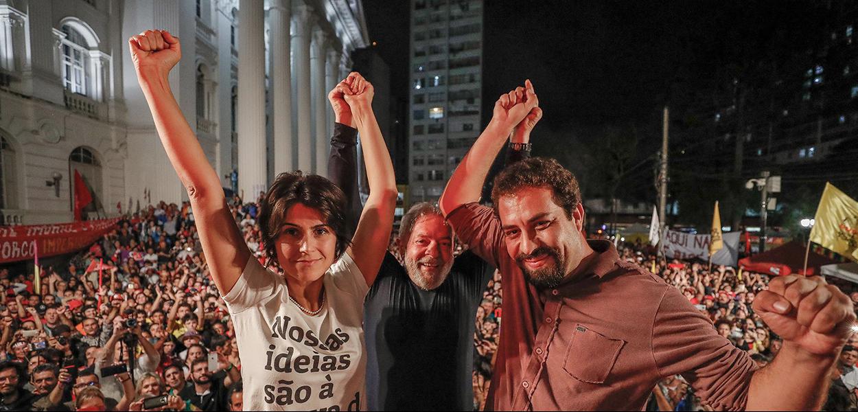 Manuela d’Ávila, Lula e Guilherme Boulos (Foto: Ricardo Stuckert) www.brasil247.com - Manuela d’Ávila, Lula e Guilherme Boulos