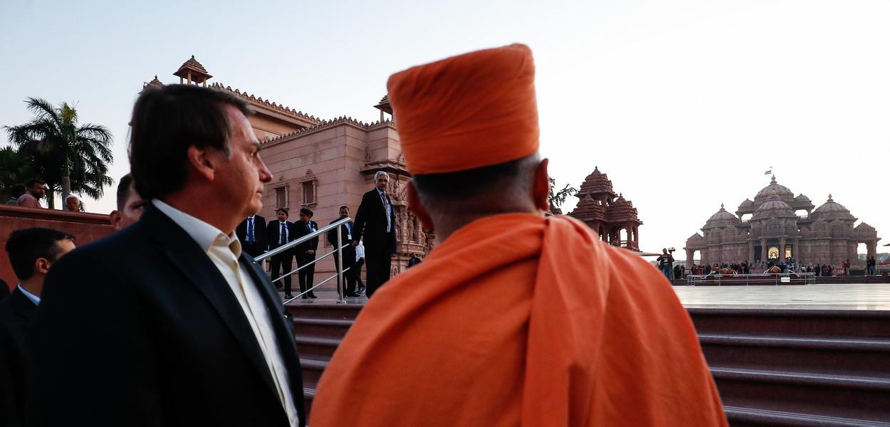 Bolsonaro em viagem à Índia (Foto: Alan Santos/PR) Bolsonaro em viagem à Índia