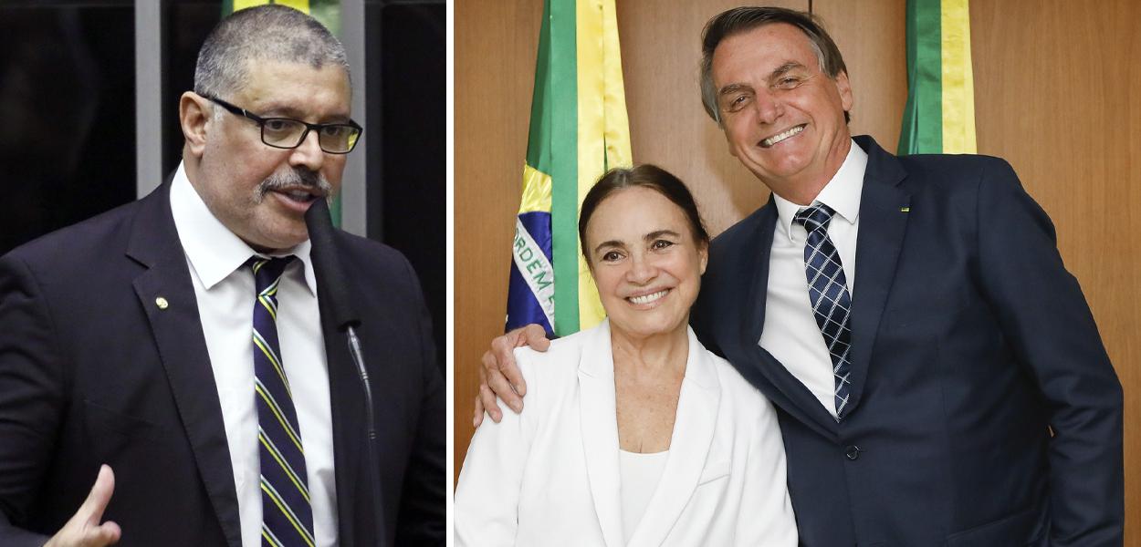 Alexandre Frota, Regina Duarte e Jair Bolsonaro (Foto: Luis Macedo/Câmara dos Deputados | Carolina Antunes/PR) Alexandre Frota, Regina Duarte e Jair Bolsonaro