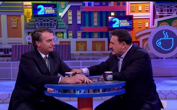 Bolsonaro no programa do Ratinho, no SBT (Foto: Reprodução/SBT) Bolsonaro no programa do Ratinho, no SBT