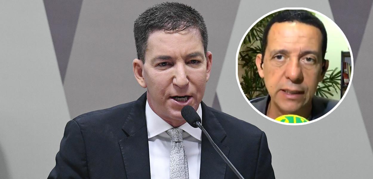 Glenn Greenwald e José Maria Trindade (Foto: Marcos Oliveira/Agência Senado | Reprodução) Glenn Greenwald e José Maria Trindade