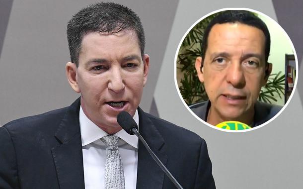 Glenn Greenwald e José Maria Trindade (Foto: Marcos Oliveira/Agência Senado | Reprodução) Glenn Greenwald e José Maria Trindade