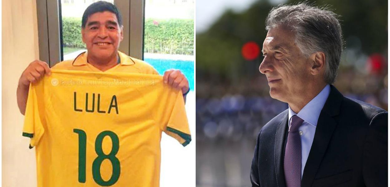 Maradona e Maurício Macri