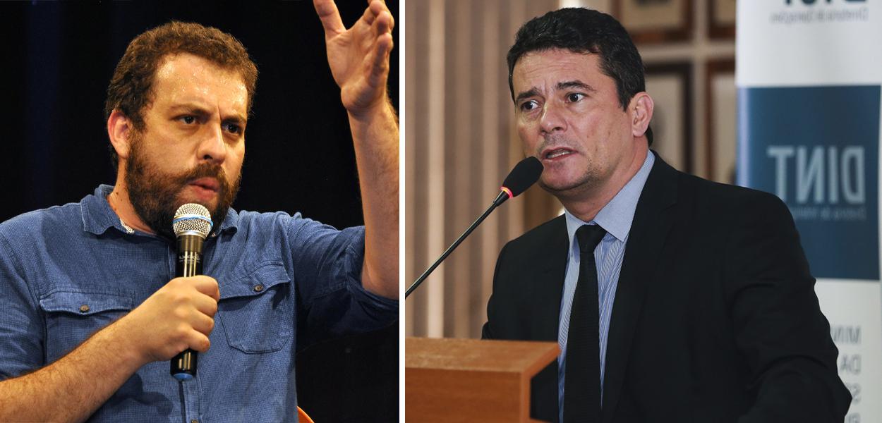 Guilherme Boulos e Sérgio Moro (Foto: 247 | ABr) Guilherme Boulos e Sérgio Moro