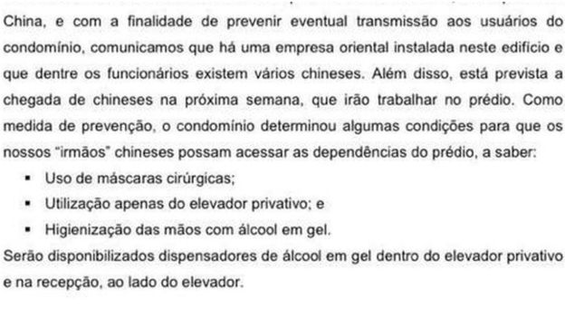 comunicado coronavirus