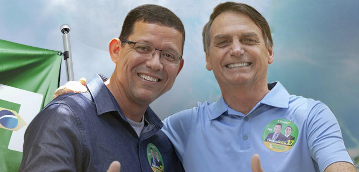 Coronel Marcos Rocha (PSL) e Jair Bolsonaro (Foto: Reprodução/Facebook) Coronel Marcos Rocha (PSL) e Jair Bolsonaro