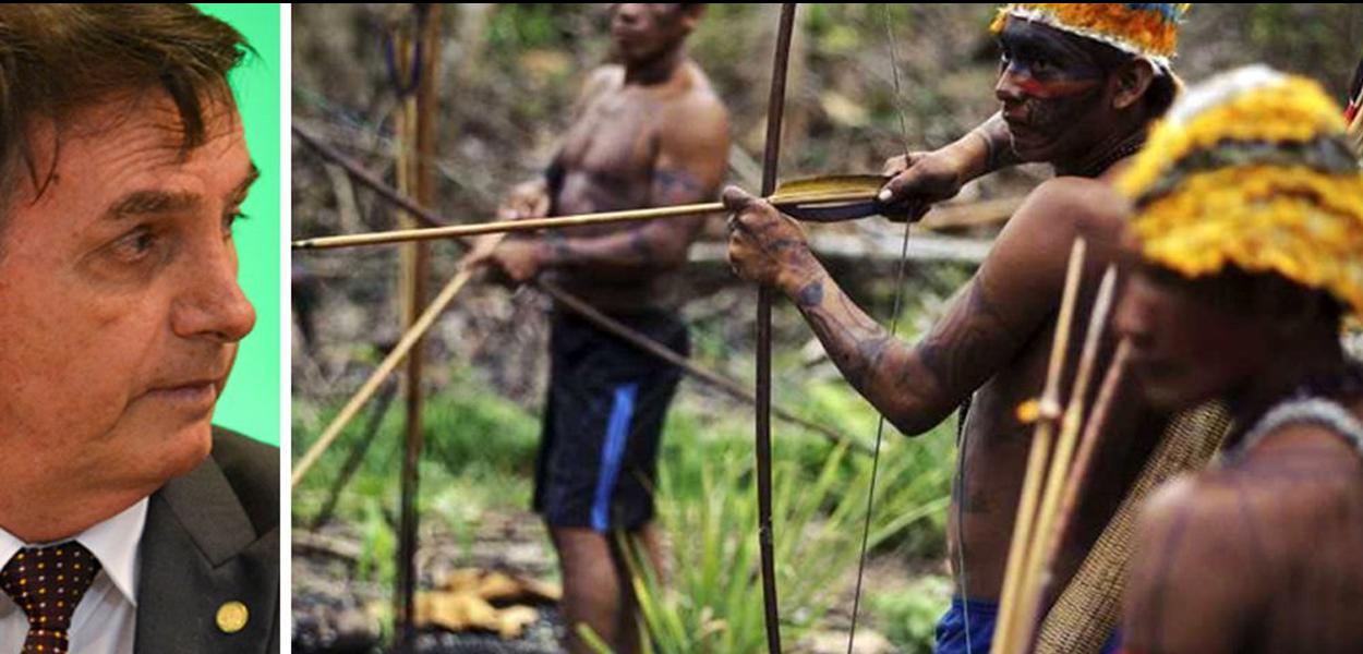 Bolsonaro diz que tamanho de área indígena é "abusivo". (Foto: Divulgação) Bolsonaro diz que tamanho de área indígena é "abusivo".