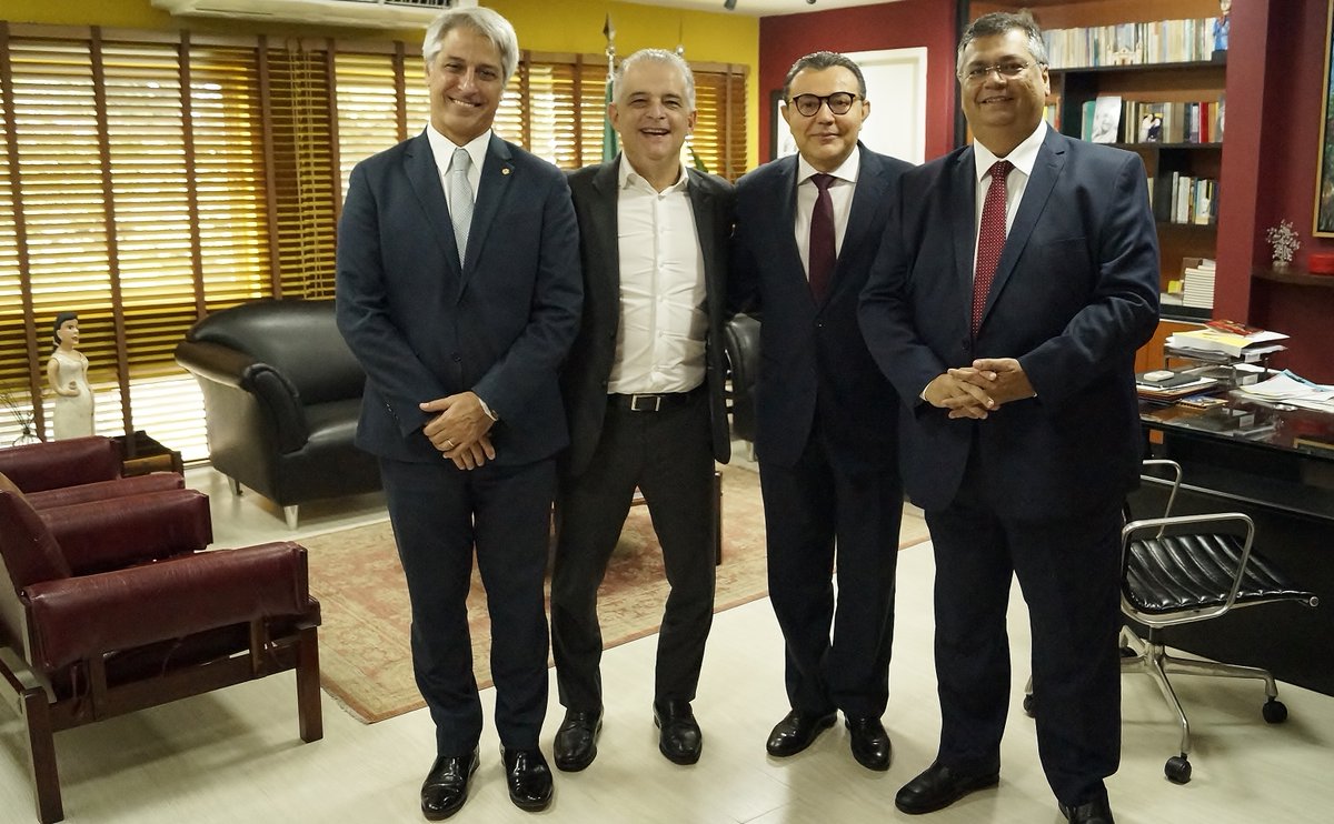 Flávio Dino é recebido na sede do PSB em Brasília (Foto: Divulgação PSB) Flávio Dino é recebido na sede do PSB em Brasília