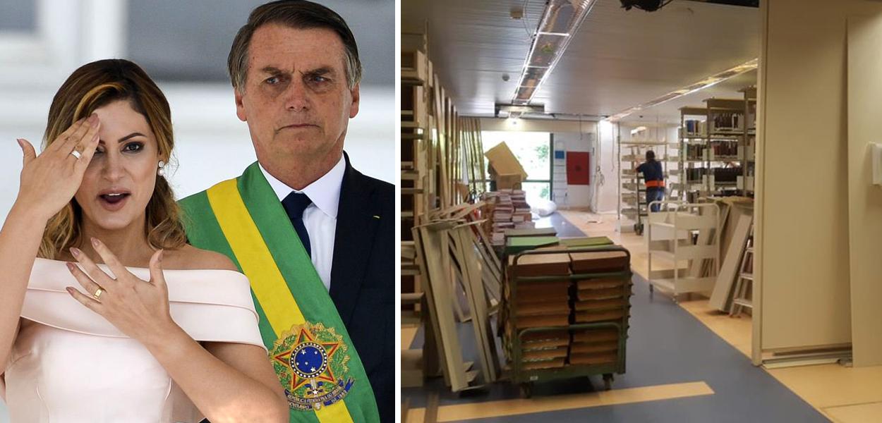 Bolsonaro desmonta biblioteca do Planalto. (Foto: Divulgação) Bolsonaro desmonta biblioteca do Planalto.