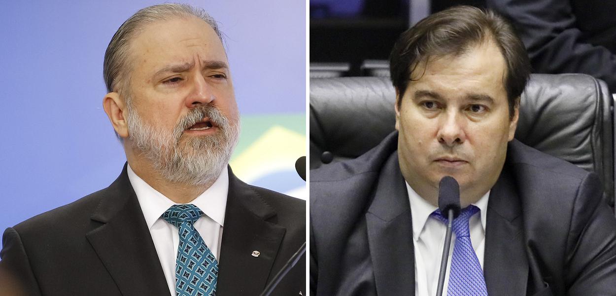 Augusto Aras e Rodrigo Maia (Foto: Bruno Batista/VPR | Luis Macedo/Câmara dos Deputados) Augusto Aras e Rodrigo Maia