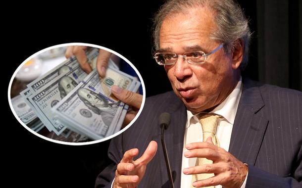 Dólar e o ministro da Economia, Paulo Guedes (Foto: Reuters | Wilson Dias/Agência Brasil) Dólar e o ministro da Economia, Paulo Guedes