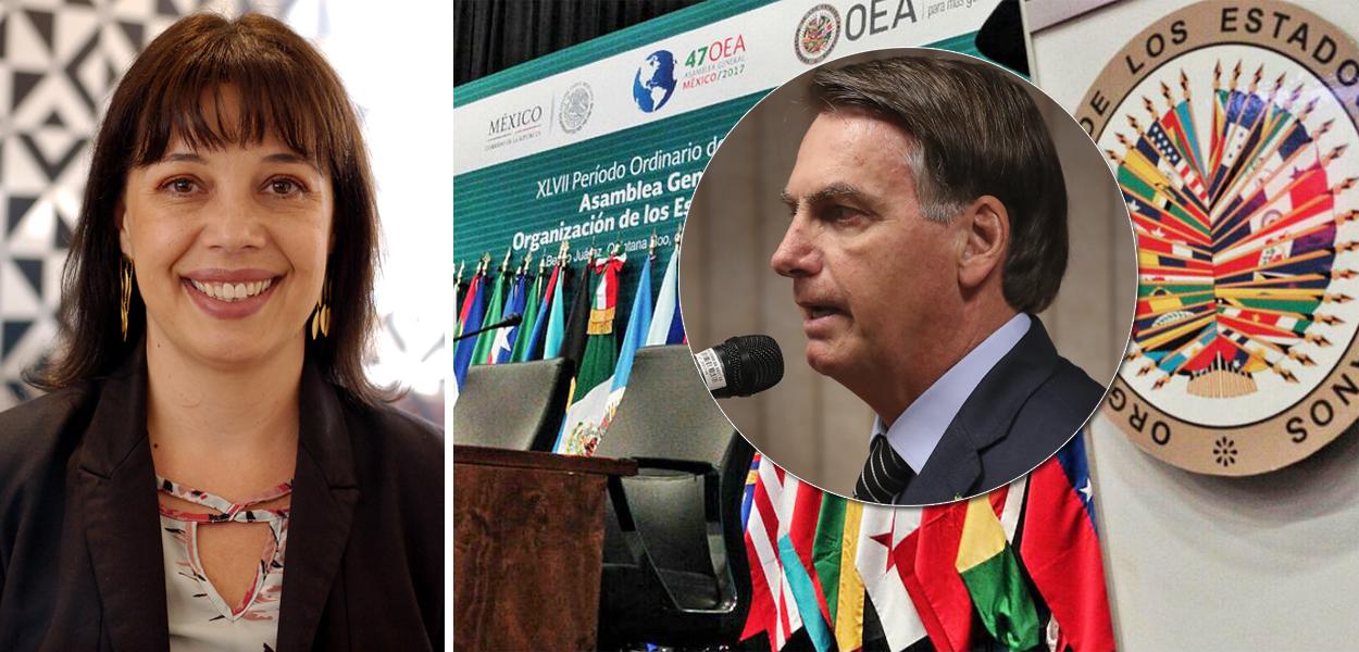Renata Mielli e Jair Bolsonaro Renata Mielli e Jair Bolsonaro