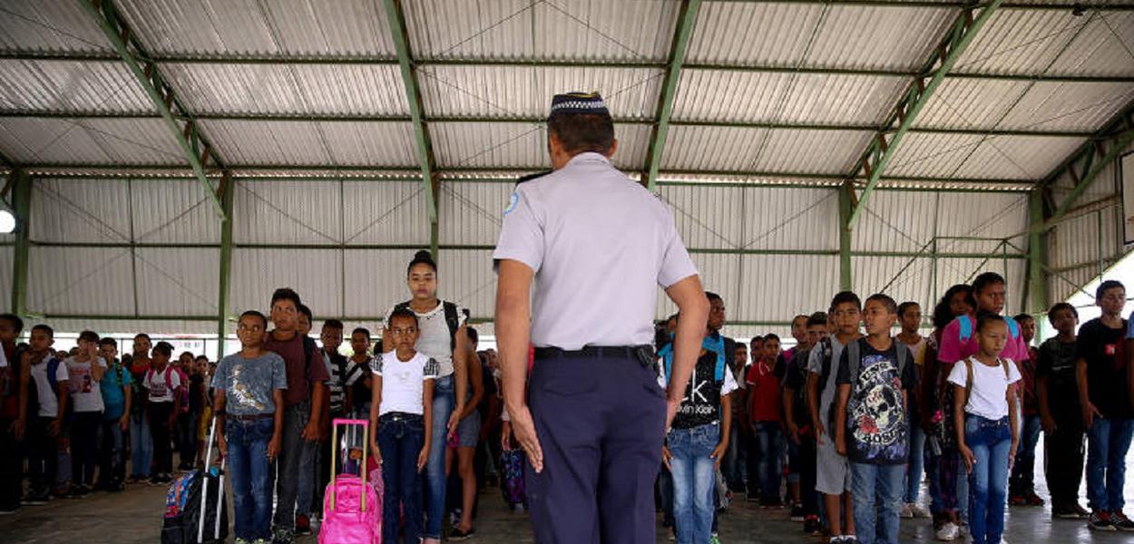 Escola cívico-militar de Roraima (Foto: Reprodução) Escola cívico-militar de Roraima