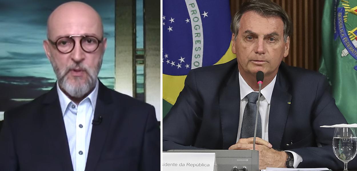 Josias de Souza e Jair Bolsonaro (Foto: Reprodução | Marcos Corrêa/PR) Josias de Souza e Jair Bolsonaro