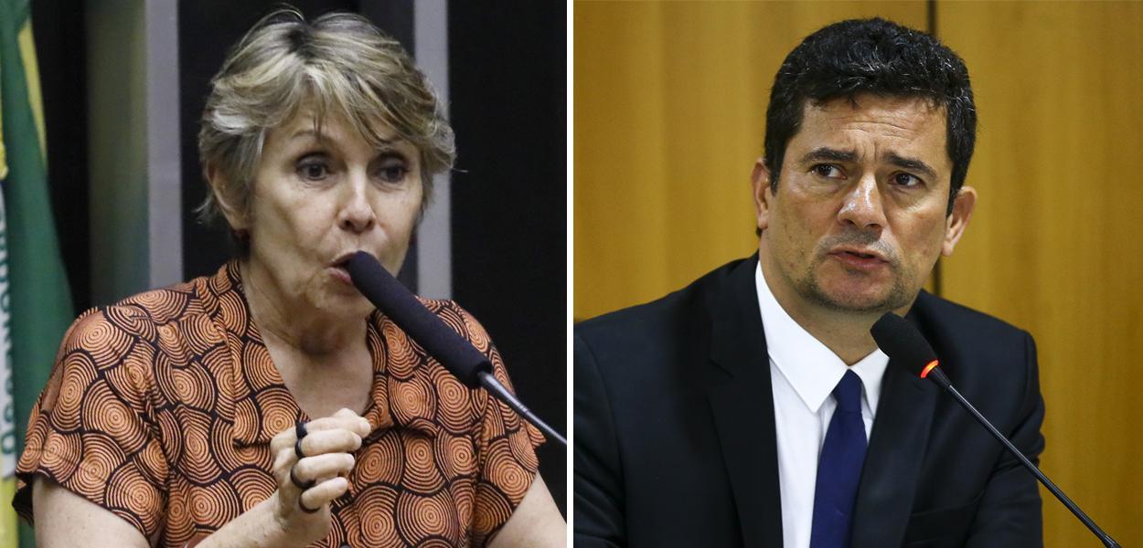 Erika Kokay e Sérgio Moro (Foto: Câmara dos Deputados | ABr) Erika Kokay e Sérgio Moro