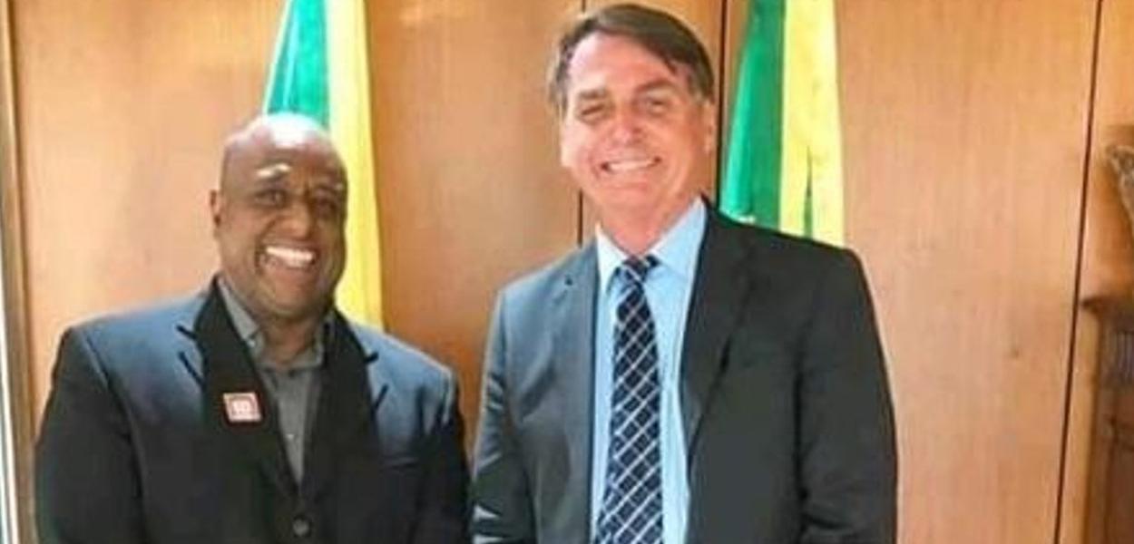 Marcelo Magalhães Reis e Jair Bolsonaro (Foto: Reprodução) Marcelo Magalhães Reis e Jair Bolsonaro