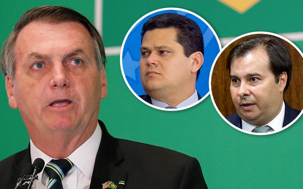 Jair Bolsonaro; Davi Alcolumbre e Rodrigo Maia (Foto: Alan Santos/PR | Agência Senado) Jair Bolsonaro; Davi Alcolumbre e Rodrigo Maia