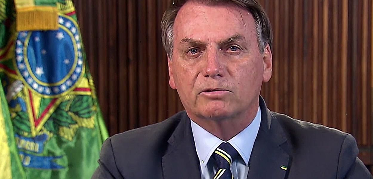 O presidente Jair Bolsonaro faz pronunciamento oficial sobre a declaração de pandemia do coronavírus pela Organização Mundial da Saúde (OMS). (Foto: TV Brasil) www.brasil247.com - O presidente Jair Bolsonaro faz pronunciamento oficial sobre a declaração de pandemia do coronavírus pela Organização Mundial da Saúde (OMS).