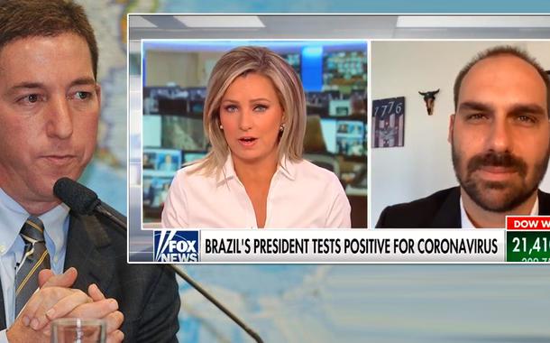 Glenn Greenwald / Eduardo Bolsonaro em entrevista à Fox