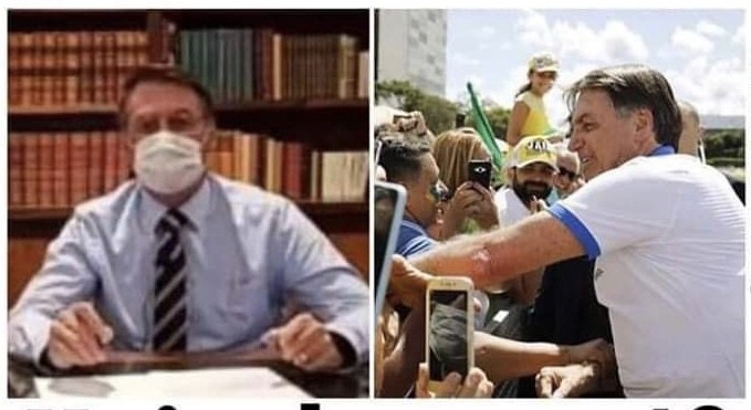 bolsonaro máscara