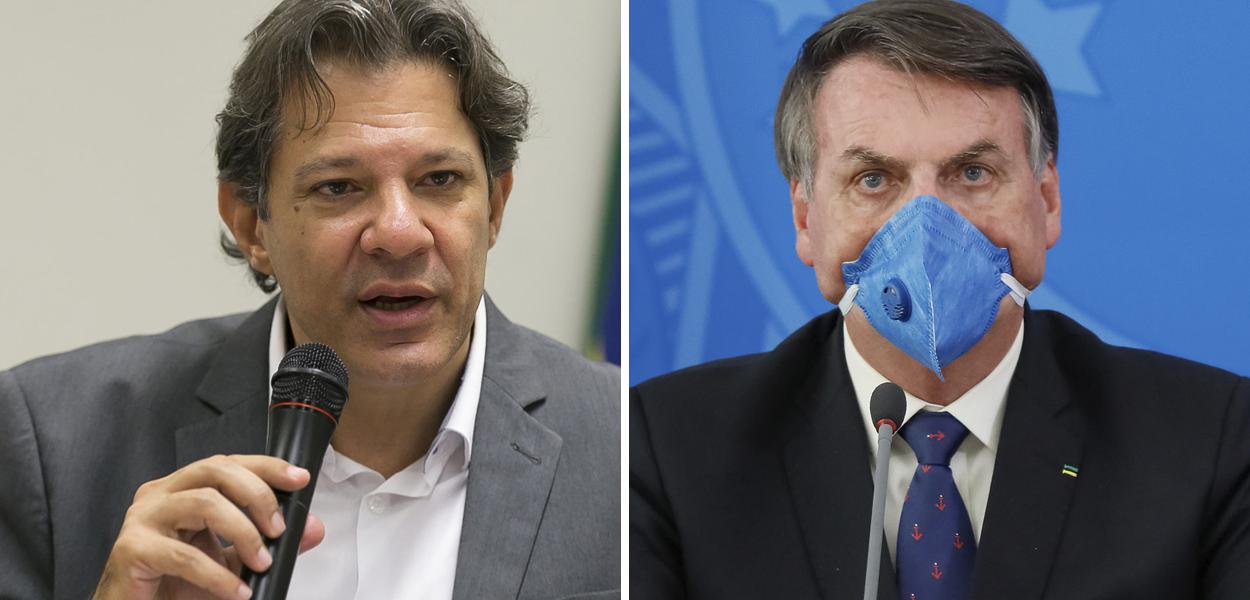 Fernando Haddad e Jair Bolsonaro (Foto: Gustavo Bezerra | Isac Nóbrega/PR) Fernando Haddad e Jair Bolsonaro
