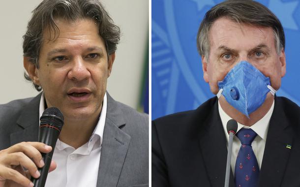 Fernando Haddad e Jair Bolsonaro (Foto: Gustavo Bezerra | Isac Nóbrega/PR) Fernando Haddad e Jair Bolsonaro