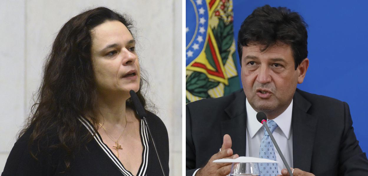 Janaina Paschoal e Luiz Henrique Mandetta (Foto: José Antonio Teixeira/ALESP | Isac Nóbrega/PR) Janaina Paschoal e Luiz Henrique Mandetta