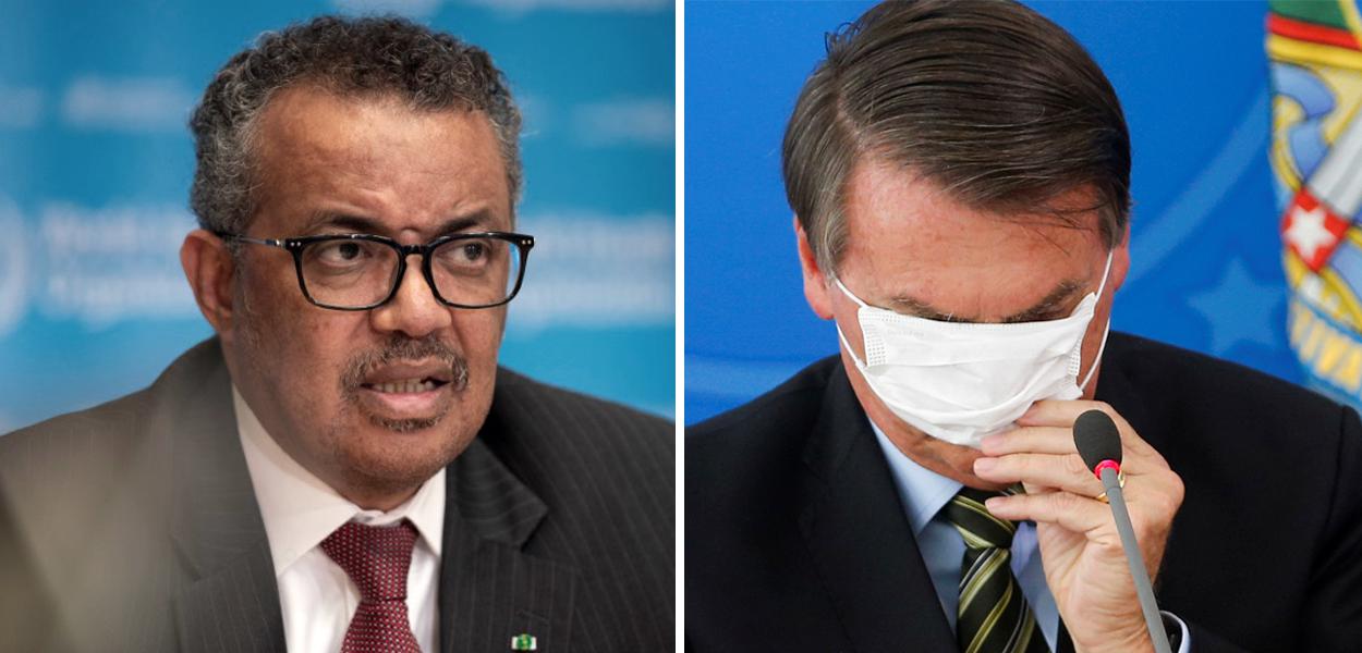 Tedros Adhanom Ghebreyesus e Jair Bolsonaro (Foto: Reuters) Tedros Adhanom Ghebreyesus e Jair Bolsonaro
