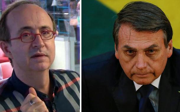 Reinaldo Azevedo e Jair Bolsonaro (Foto: Reprodução | Reuters) Reinaldo Azevedo e Jair Bolsonaro