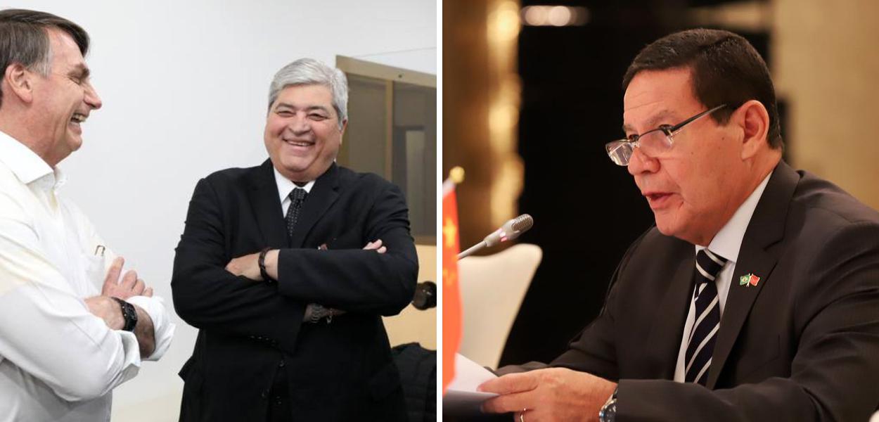 Jair Bolsonaro, Luiz Datena e Hamilton Mourão (Foto: Reprodução | ABr) Jair Bolsonaro, Luiz Datena e Hamilton Mourão
