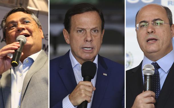 Flávio Dino, João Doria e Wilson Witzel (Foto: Gov. MA | Gov. SP | Eliane Carvalho/Gov. RJ) Flávio Dino, João Doria e Wilson Witzel