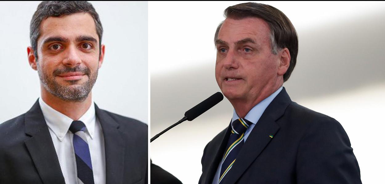 Bruno Boghossian e Jair Bolsonaro (Foto: Reprodução | PR) Bruno Boghossian e Jair Bolsonaro