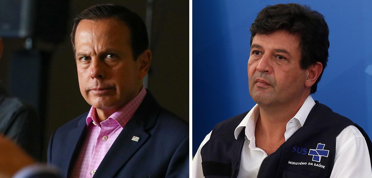 João Doria e Luiz Henrique Mandetta (Foto: Governo de São Paulo | Agência Brasil) João Doria e Luiz Henrique Mandetta