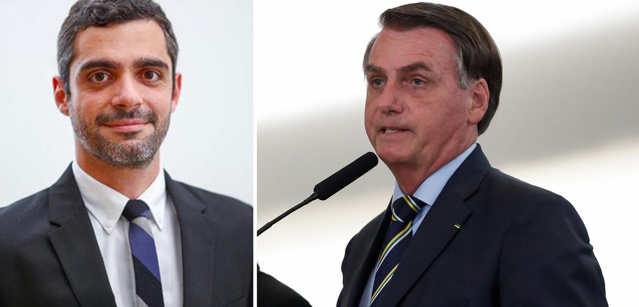 Bruno Boghossian e Jair Bolsonaro (Foto: Reprodução | PR) Bruno Boghossian e Jair Bolsonaro