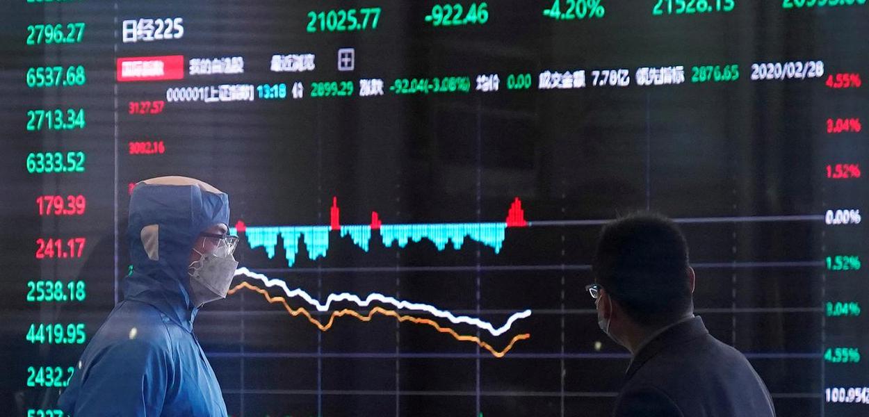 Mercado de ações na China (Foto: REUTERS/Aly Song) Mercado de ações na China